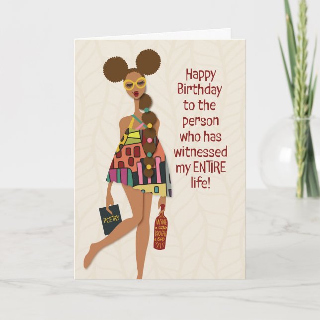 Happy Birthday - Sister Thank You Card (Front)
