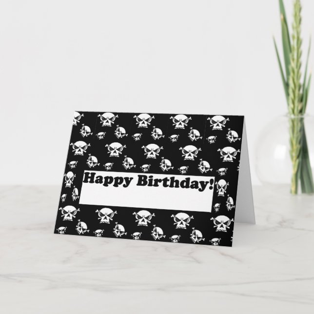 Happy Birthday Skulls Template (Front)