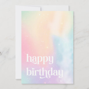 Happy Birthday Sky Aesthetic Star Vintage Card 