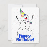 Happy Birthday Snowman