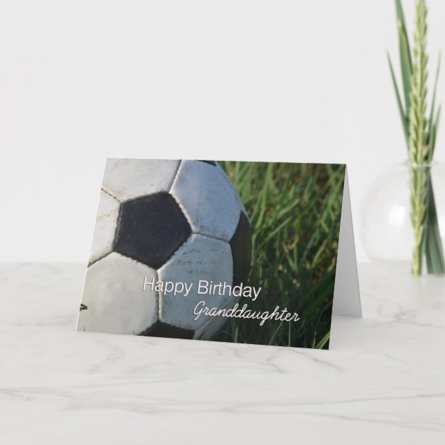 Happy Birthday Soccer Granddaughter Card (Front)