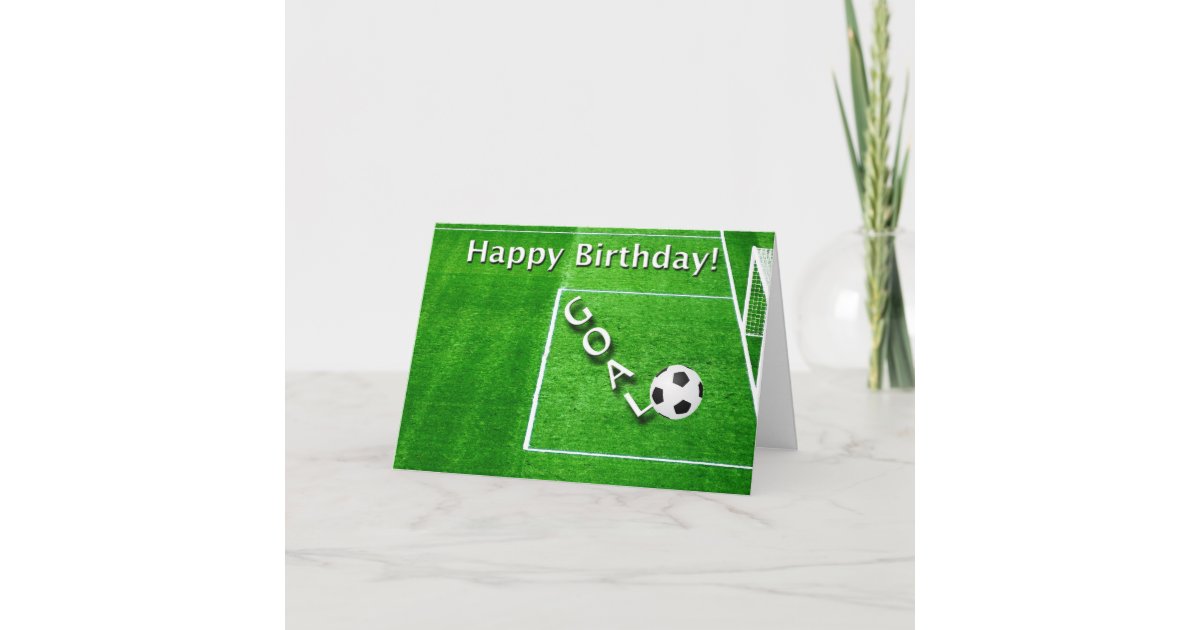 Happy Birthday Soccer Player Card | Zazzle.co.uk