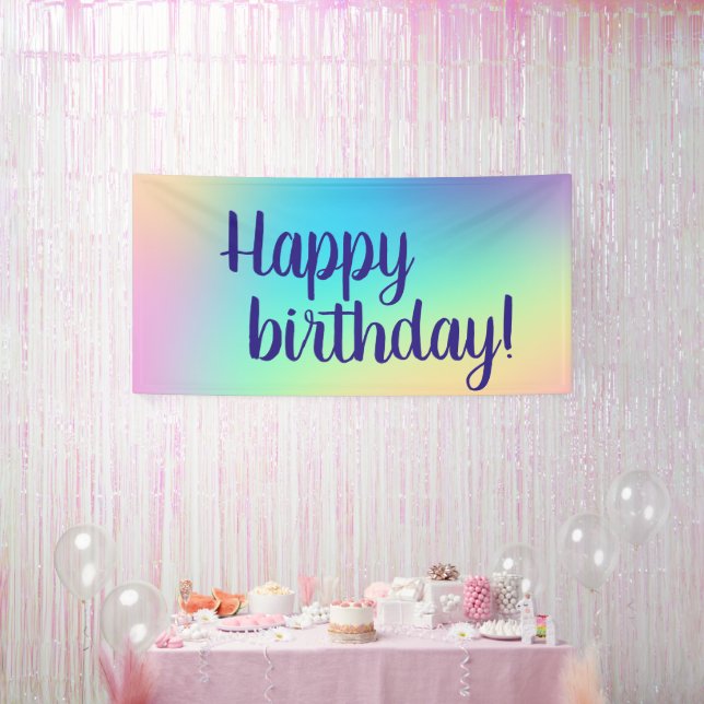 Happy Birthday! Soft Colourful Gradient Banner (Party)