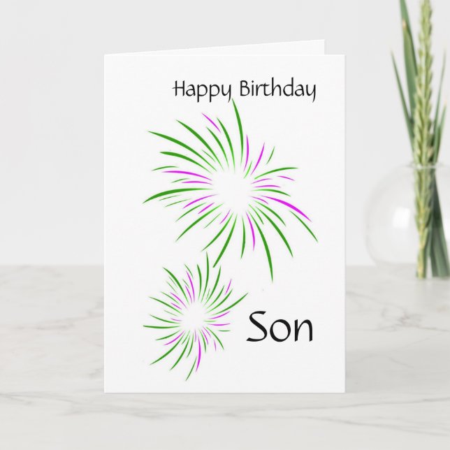 Happy Birthday Son Card (Front)