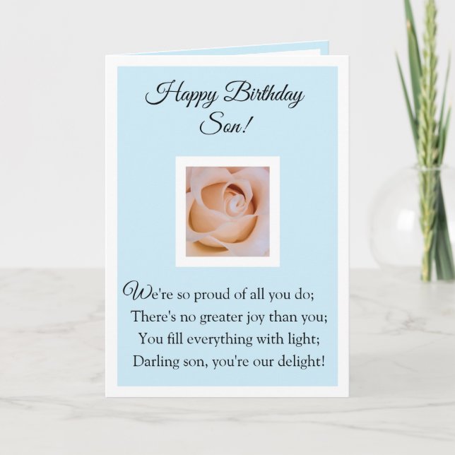 Happy Birthday son Card (Front)