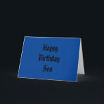 happy Birthday Son folded card<br><div class="desc">this is a Birthday card for a Special Son.</div>
