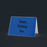 happy Birthday Son folded card<br><div class="desc">this is a Birthday card for a Special Son.</div>
