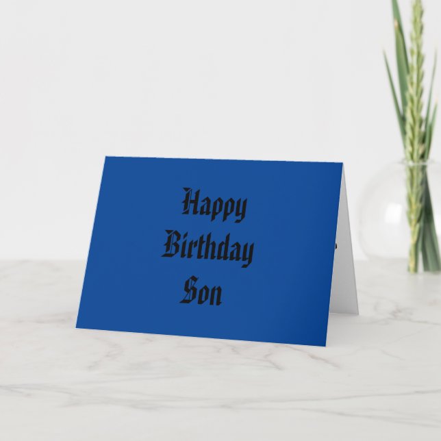 happy Birthday Son folded card (Front)