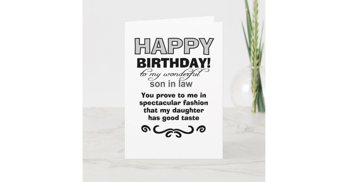 Happy birthday son in law card | Zazzle