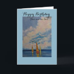 Happy Birthday/Son-in-Law greeting card<br><div class="desc">Original acrylic painting by Dian... Nice and happy view of water,  and sail bots.  A perfect greeting card is a fave son-in-law to enjoy! Inside the card is an address that is sure to receives it!</div>