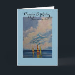 Happy Birthday/Son-in-Law greeting card<br><div class="desc">Original acrylic painting by Dian... Nice and happy view of water,  and sail bots.  A perfect greeting card is a fave son-in-law to enjoy! Inside the card is an address that is sure to receives it!</div>