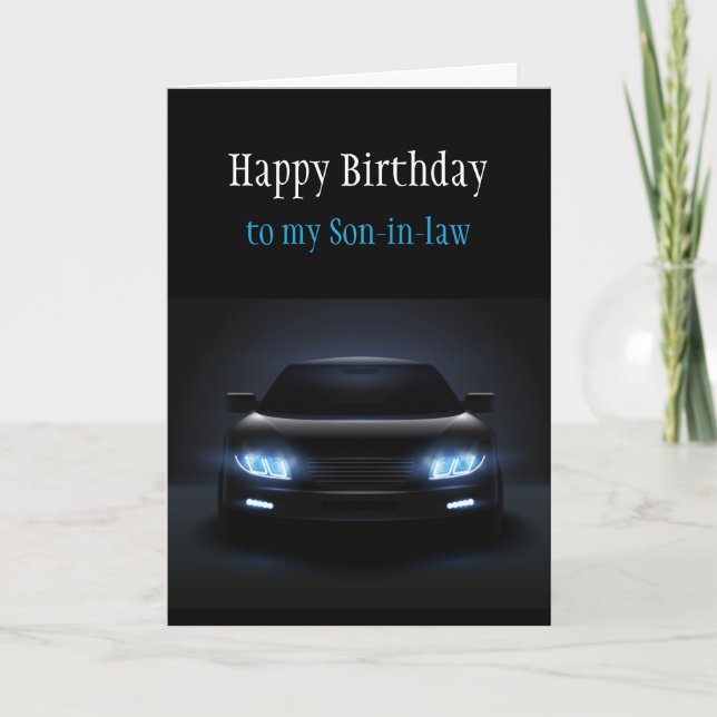 Happy Birthday Son-in-law New Car Exciting Card (Front)