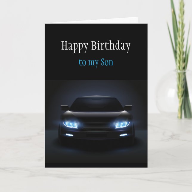 Happy Birthday Son New Car Exciting  Card (Front)
