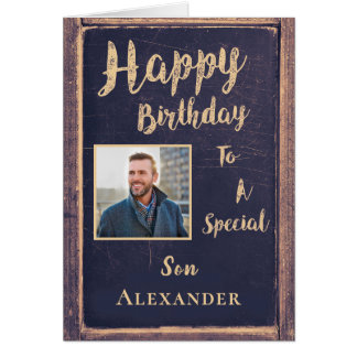 Happy Birthday Son Photo For Him Personalise Card