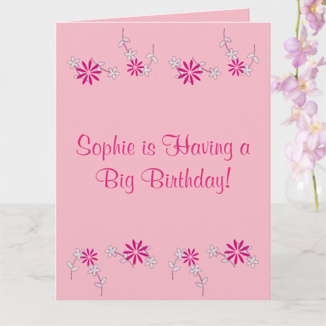 Happy Birthday Sophie! (Name) Card (Orchid)