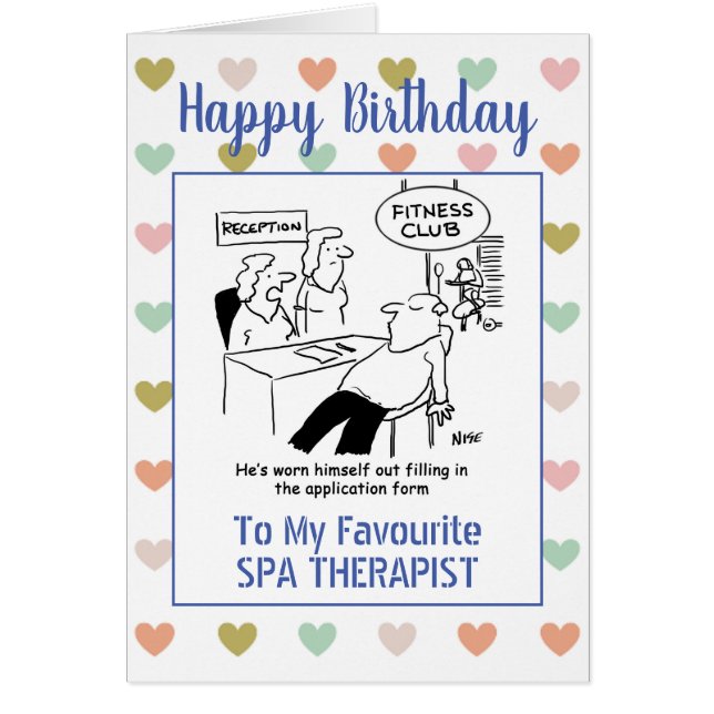 Happy Birthday Spa Therapist (Front)