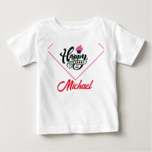 Happy Birthday Special Cute Customised  Baby T-Shirt
