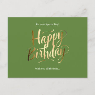 Happy Birthday Special Day Holiday Postcard