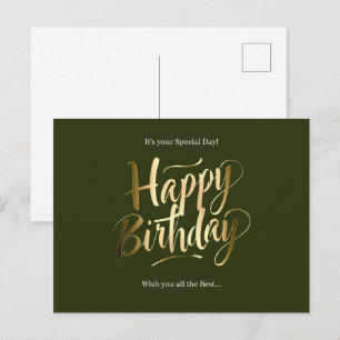 Happy Birthday Special Day Holiday Postcard