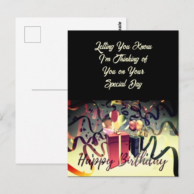  Happy Birthday  Special Day Postcard (Front/Back)