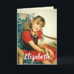 Happy Birthday special Granddaughter photo Card<br><div class="desc">Replace the photo on the front and the name. Add/replace the text inside Happy Birthday special Granddaughter. Inside designed in pink, purple and pale yellow. **If the white text on the front doesn't show up against your photo, click on personalize/personalise this template, scroll down then 'Click to customize further' to...</div>