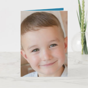Happy Birthday special Grandson blue photo Card
