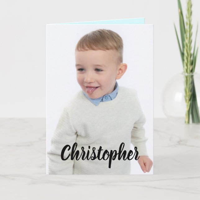 Happy Birthday special Grandson photo Card (Front)