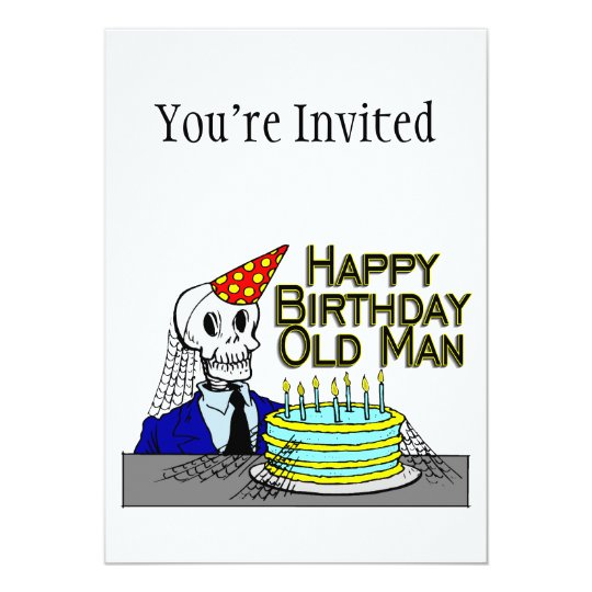 Happy Birthday Spider Web Old Man Card