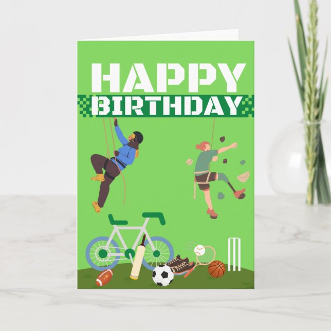 Happy Birthday - Sports Card (Front)