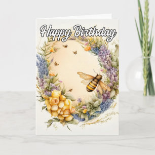 Happy Birthday Spring Bumblebee Collage Card