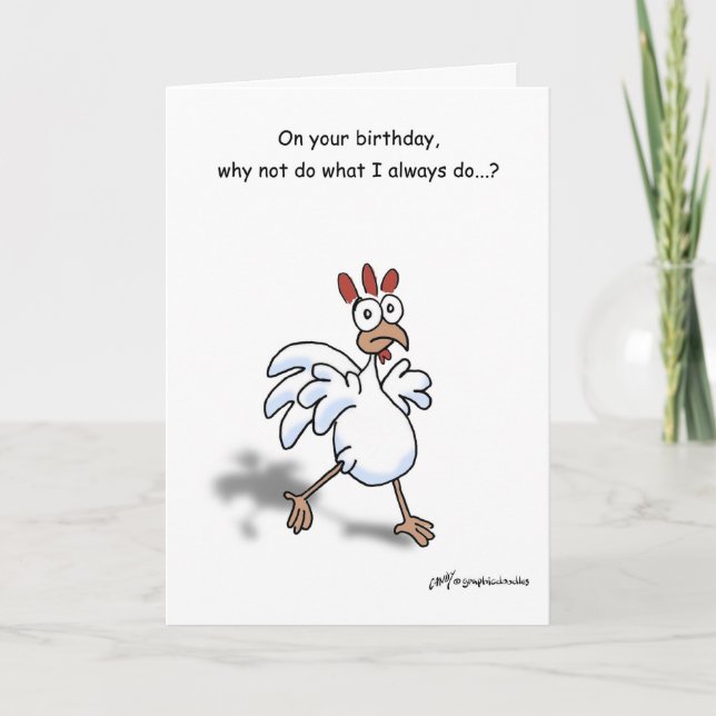 Happy Birthday Spring Chicken card! - Customised Card (Front)