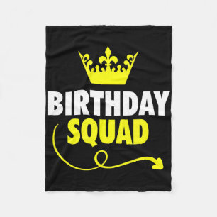 Happy birthday squad ideas king crown party gift fleece blanket