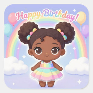 Happy Birthday Square Sticker