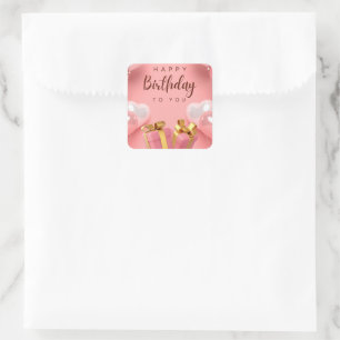 Happy Birthday Square Sticker