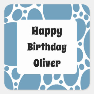 Happy birthday square sticker