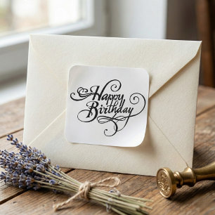 Happy Birthday Square Sticker