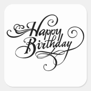 Happy Birthday Square Sticker
