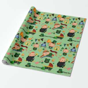 Happy Birthday St. Patrick's Day Wrapping Paper