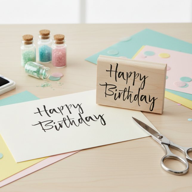 Happy Birthday Stamp (Happy Birthday Rubber Stamp)