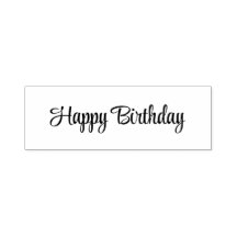 Happy Birthday Stamp for DIY Gift Wrap