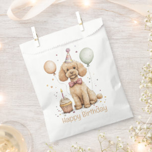Happy Birthday Standard Poodle Dog Favour Bags