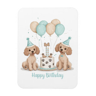 Happy Birthday Standard Poodle Dogs Magnet