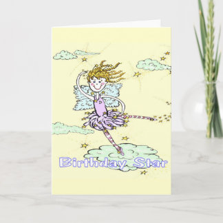 Happy Birthday Star Fairy Greeting Card