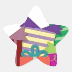 Happy birthday star sticker