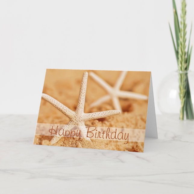 Happy Birthday Starfish Card (Front)