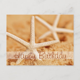 Happy Birthday Starfish Postcard