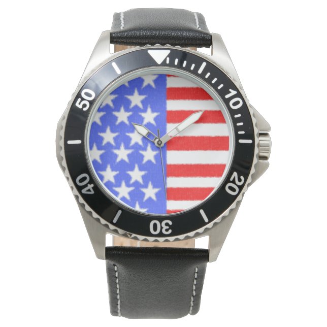 Happy Birthday  stars on the flag Watch (Front)