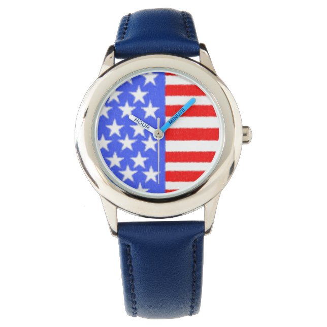 Happy Birthday  stars on the flag Watch (Front)