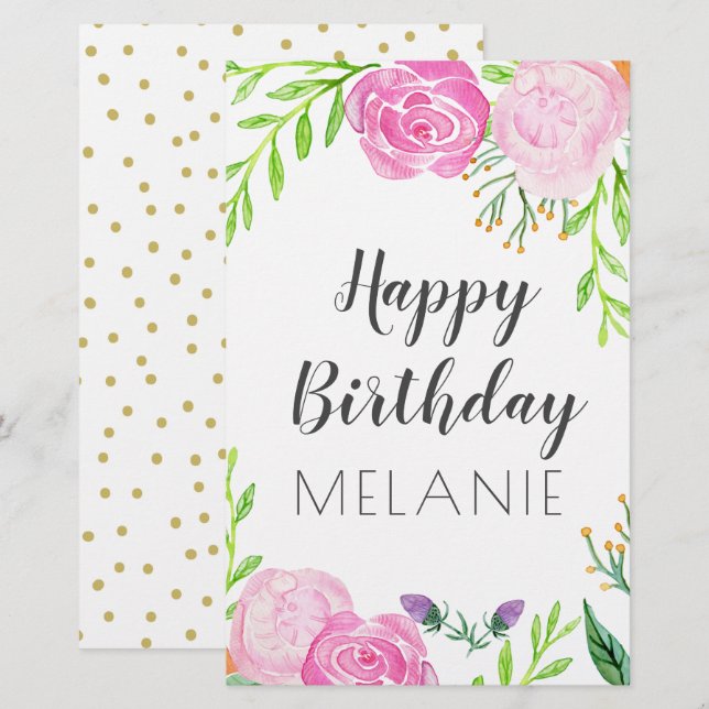 Happy Birthday Stationery (Front/Back)