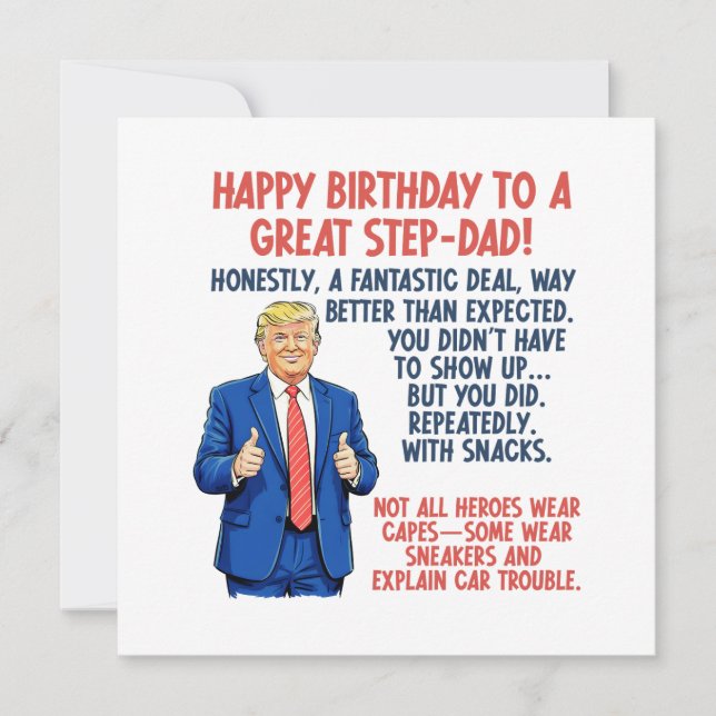 Happy Birthday Stepdad  Card (Front)